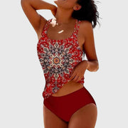 Jada | Printed Strappy Tankini Top