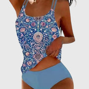 Jada | Printed Strappy Tankini Top