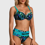 Jocelyn | Tropical Print Two-Piece Bikini Swimsuit