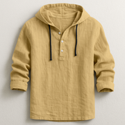 Judah | Relaxed Fit Linen Hooded T-Shirt