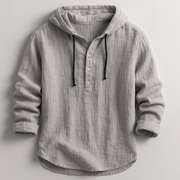 Judah | Relaxed Fit Linen Hooded T-Shirt