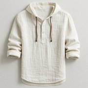 Judah | Relaxed Fit Linen Hooded T-Shirt