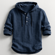 Judah | Relaxed Fit Linen Hooded T-Shirt