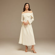 Justine | Asymmetric Neckline A-Line Wedding Guest Dress