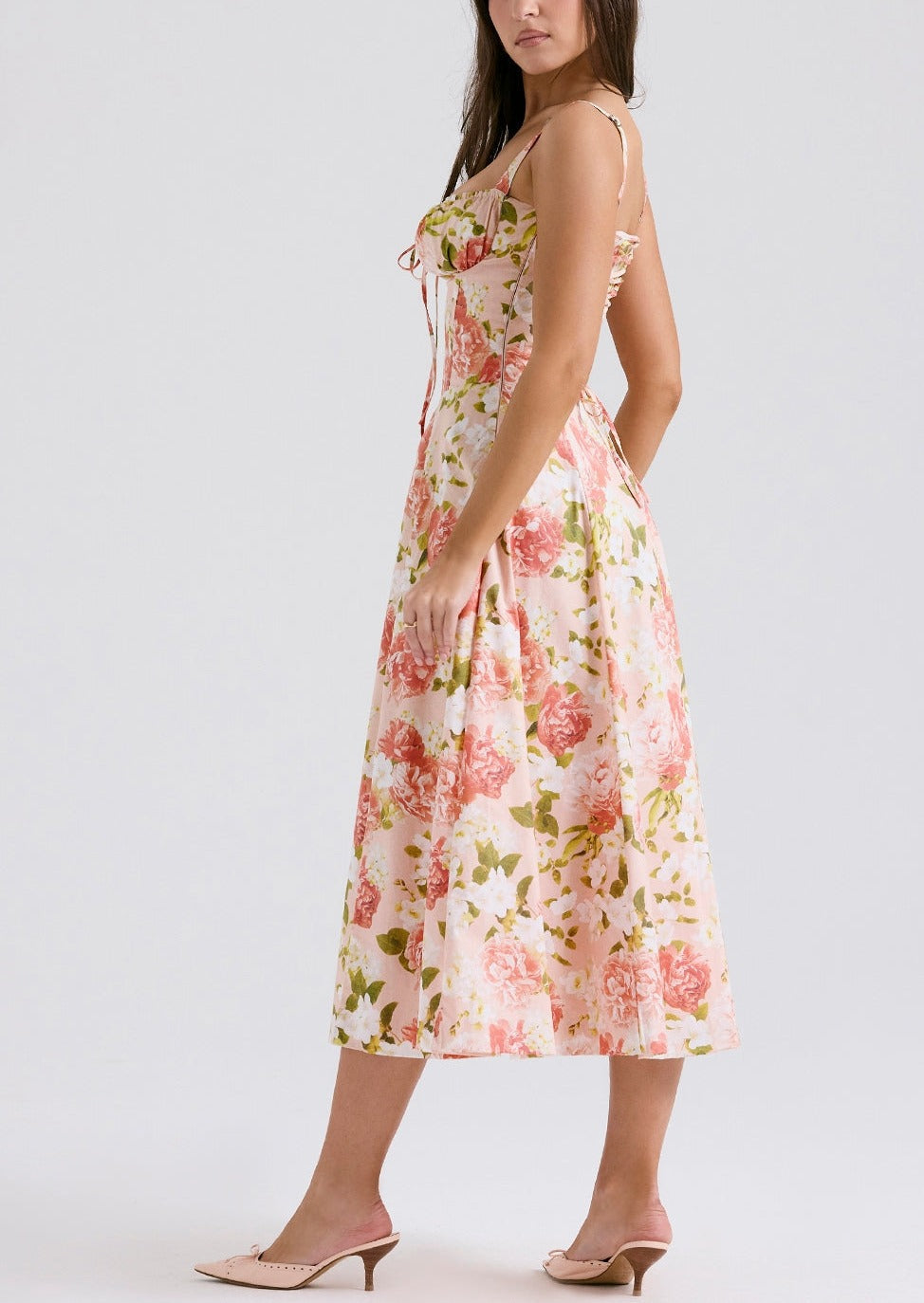 Kaia | Fitted Pink Print Sundress