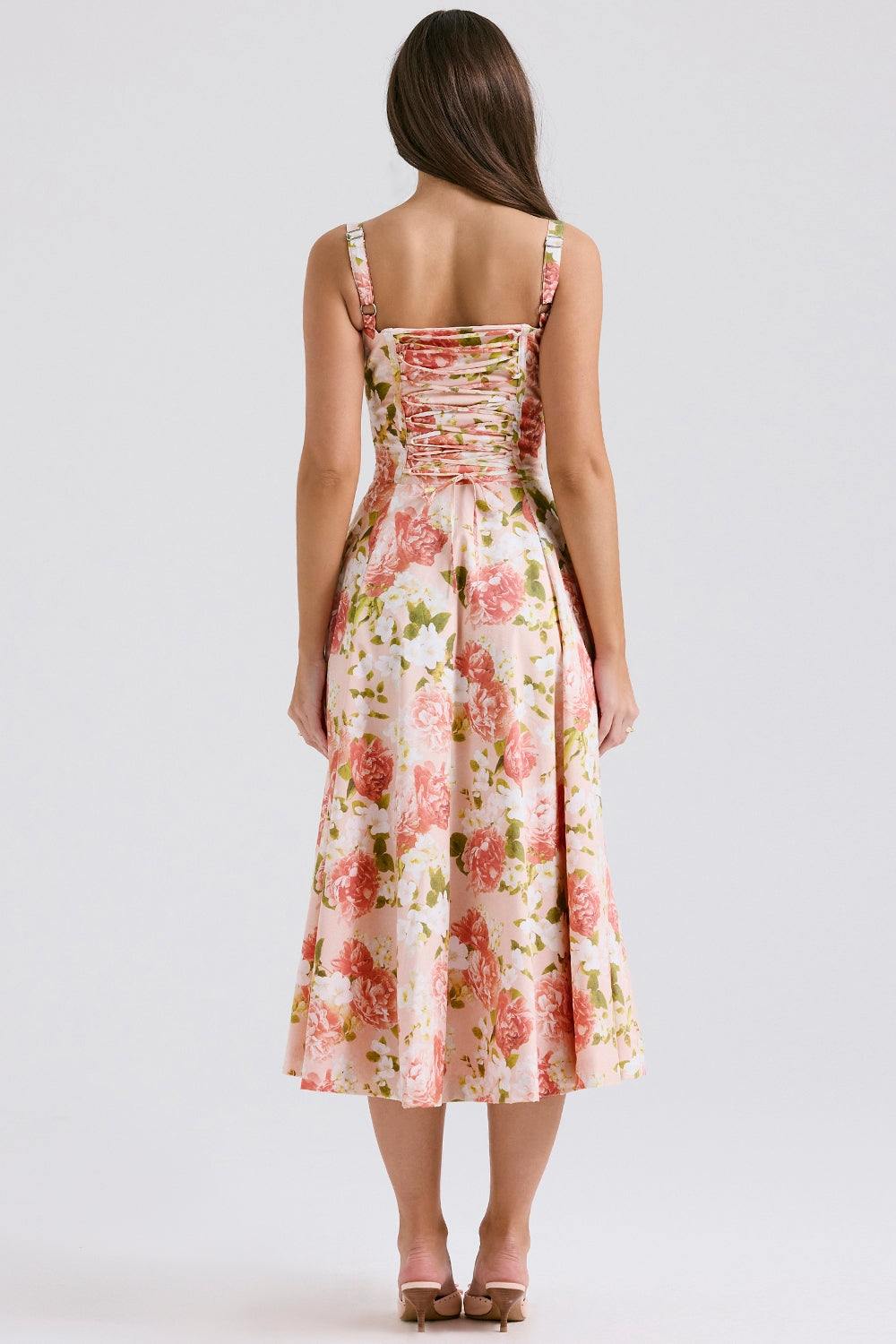 Kaia | Fitted Pink Print Sundress