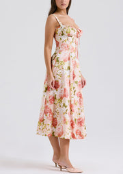 Kaia | Fitted Pink Print Sundress
