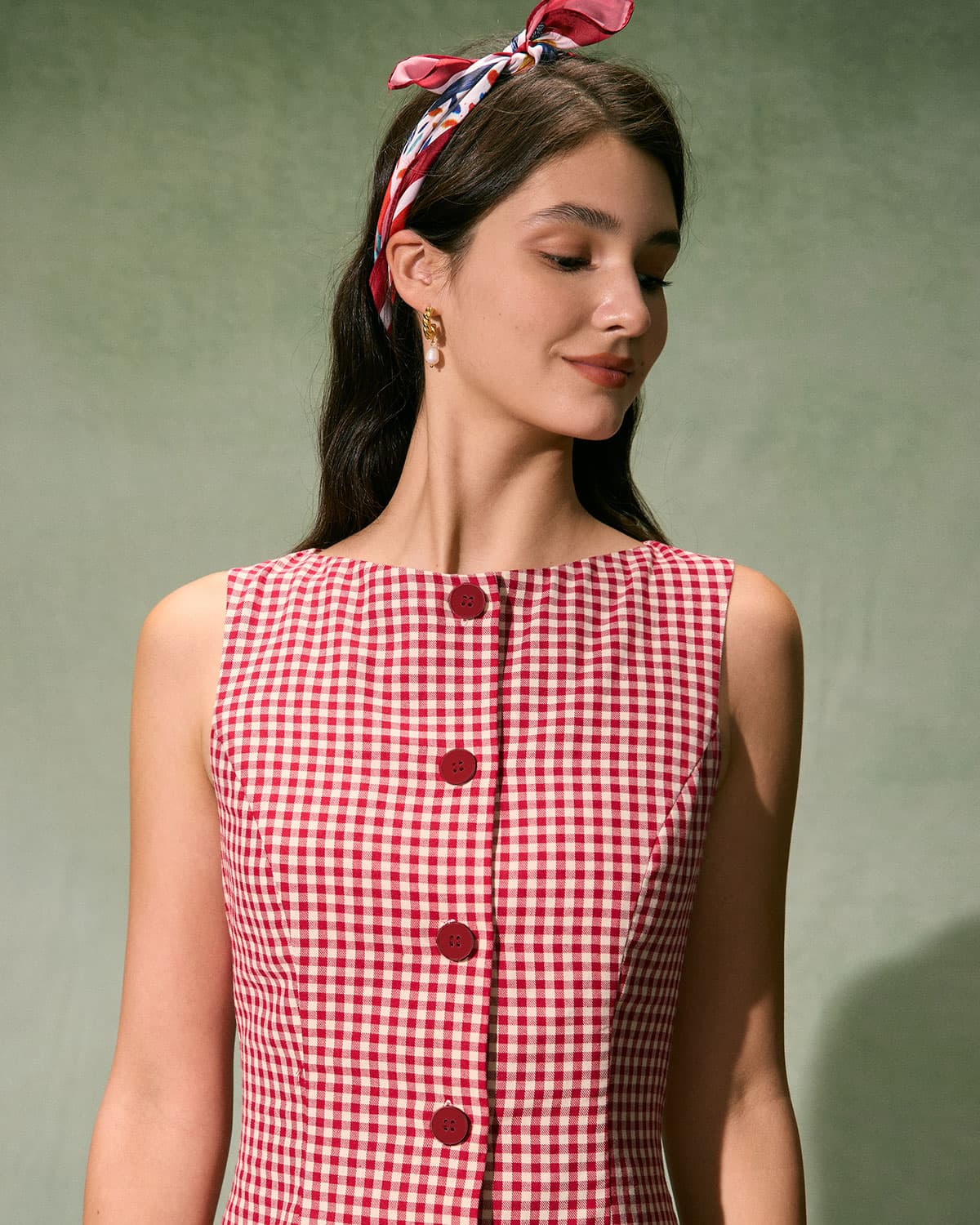 Kaia | Fitted Sleeveless Plaid Mini Ladies Day Dress