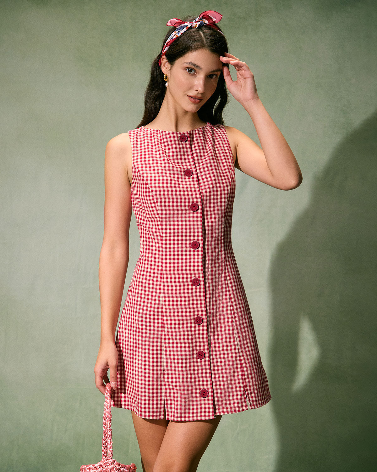 Kaia | Fitted Sleeveless Plaid Mini Ladies Day Dress
