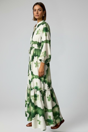Kendall | V-Neck Long Sleeve Printed Maxi Dress