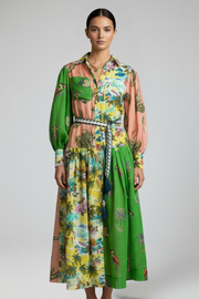 Kendall | V-Neck Long Sleeve Printed Maxi Dress