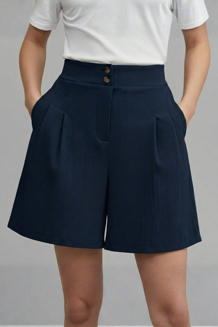 Kennedy | High Waist Wide Leg Shorts