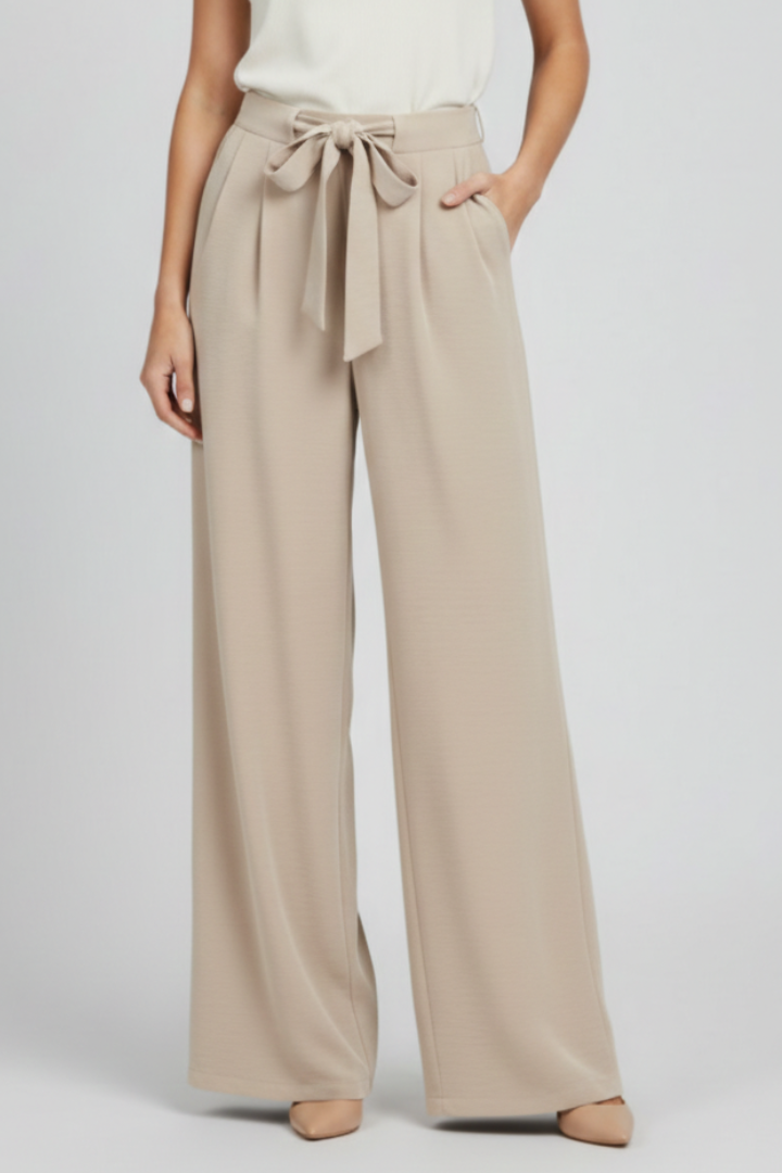 Kensington | Wide Leg Drawstring Waist Palazzo Trousers