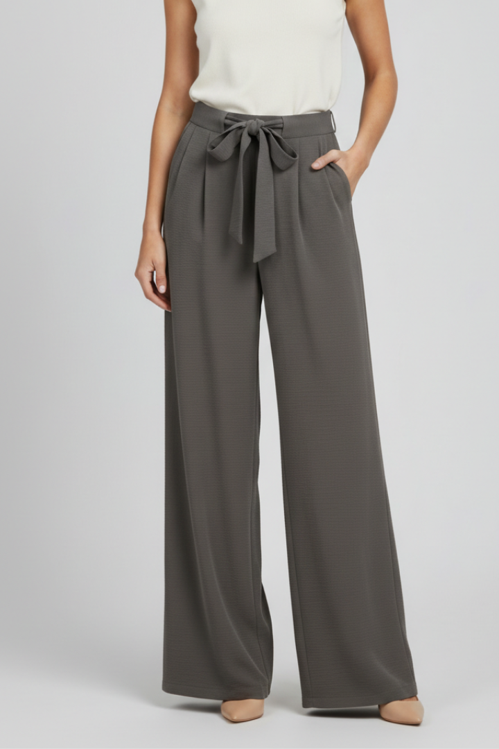 Kensington | Wide Leg Drawstring Waist Palazzo Trousers