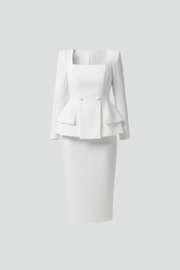 Kiera | Tailored Square Neck Blazer and Skirt Set