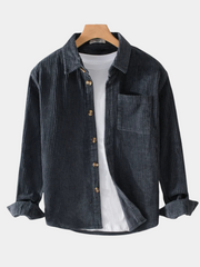 Knox | Slim Fit Ribbed Velvet T-Shirt