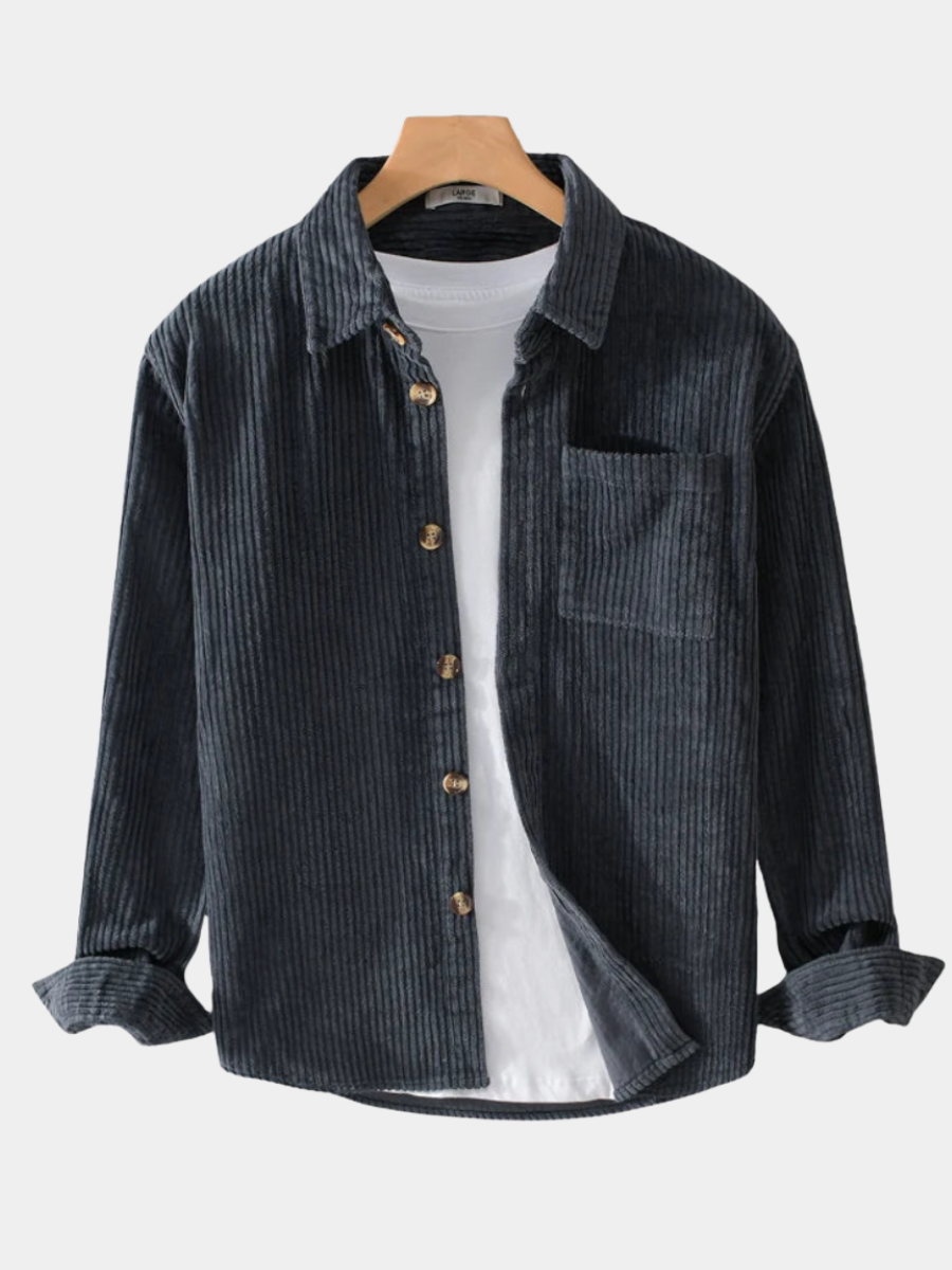 Knox | Slim Fit Ribbed Velvet T-Shirt