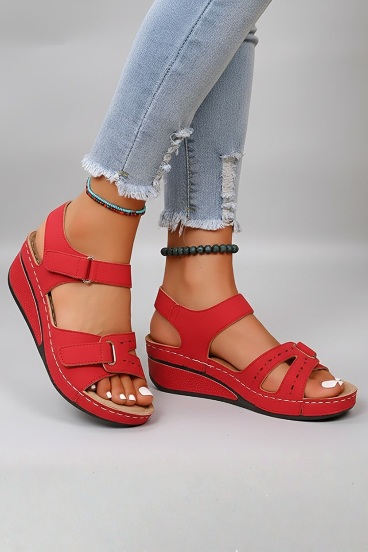 Lara | Casual Wedge Loop Strap Sandals