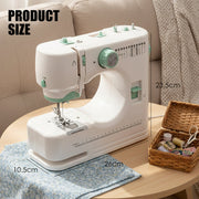 Larkspur | Compact Electric Sewing Machine with 12 Stitch Patterns for Home Sewing Projects