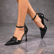 Leona | Pointed Toe Leather Heels