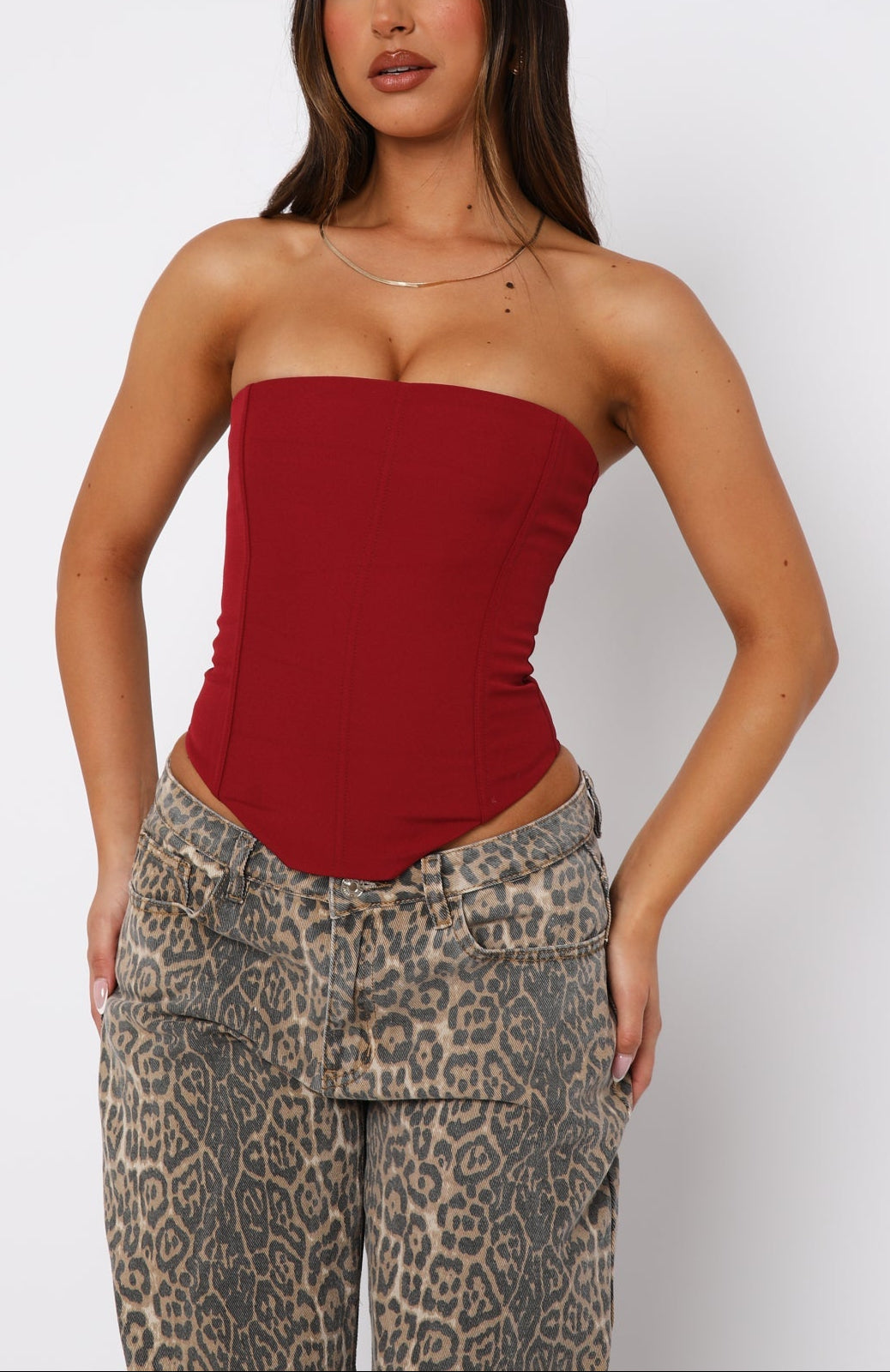 Leonora | Strapless Lace-Up Festival Outfit Bustier Top
