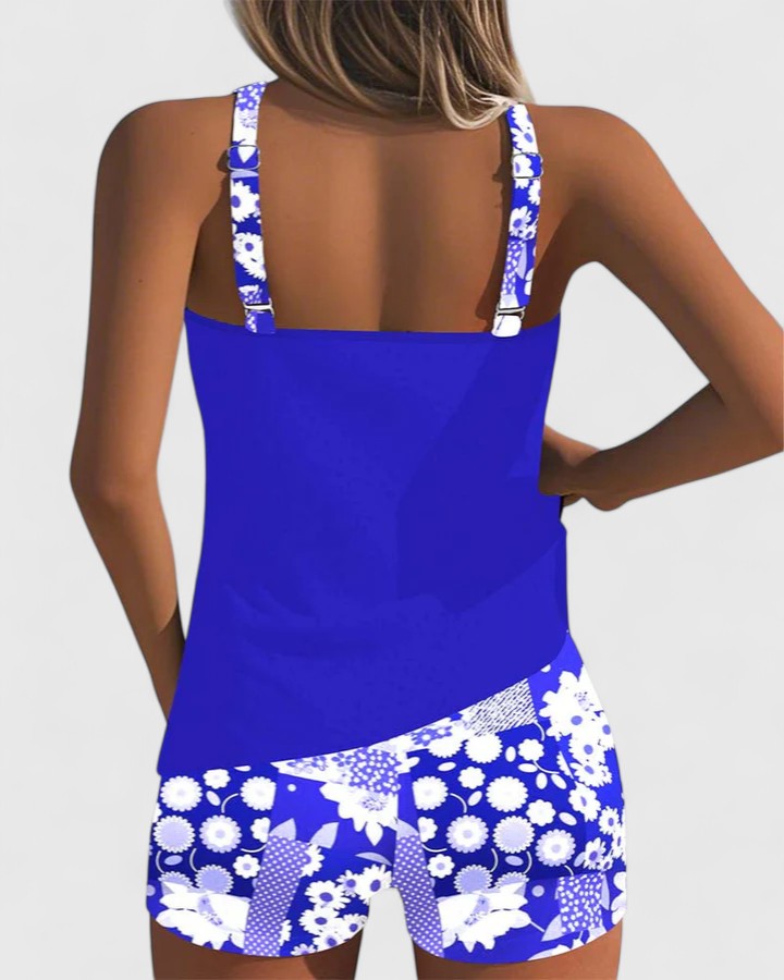 Leticia | Relaxed Fit Floral Print Tankini Top