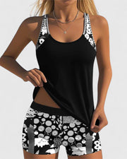 Leticia | Relaxed Fit Floral Print Tankini Top