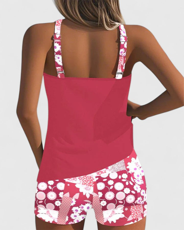 Leticia | Relaxed Fit Floral Print Tankini Top