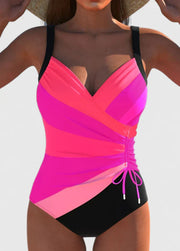 Lila | Wrap-Front Striped One-Piece Swimsuit