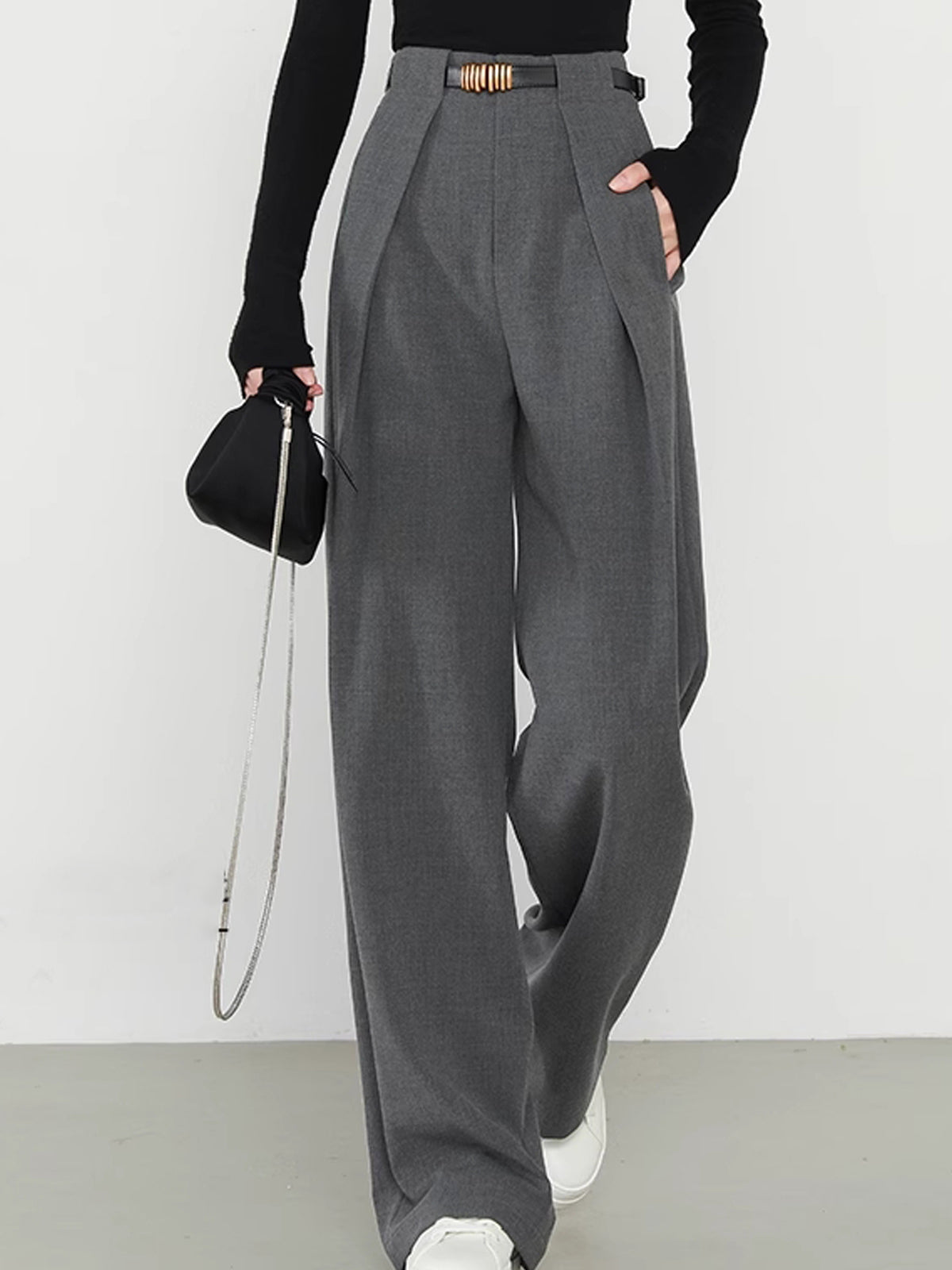 Lillian | Straight Fit Plain Pocket Holiday Pants