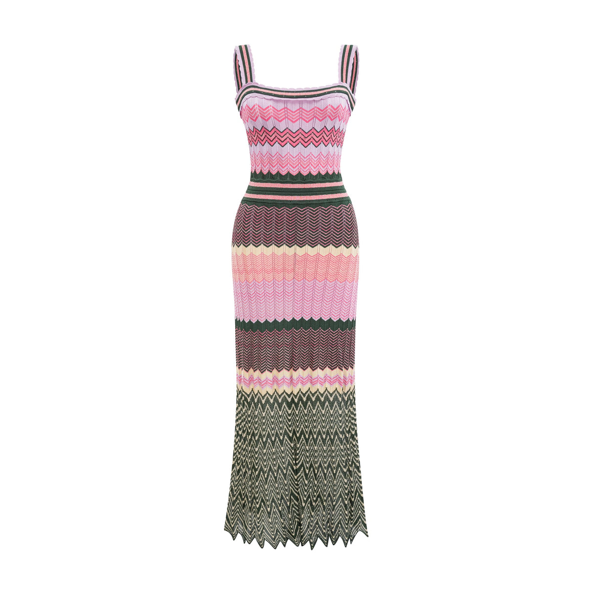 Lina | Sleeveless Contrast-Color Knit Ladies Day Dress