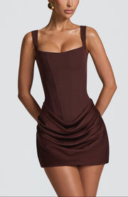 Louisa | Tailored Draped Mini Dress