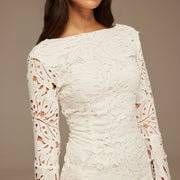 Luciana | Long Sleeve Lace Maxi Dress