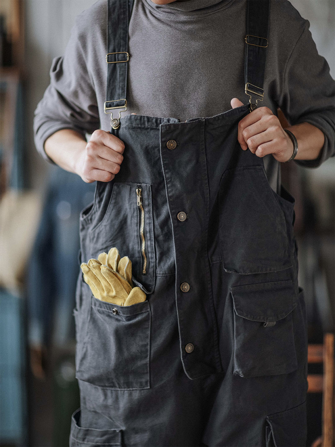 Luna | Relaxed Fit Canvas Overalls