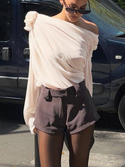 Magnolia | Asymmetrical One-Shoulder Festival Outfit Blouse