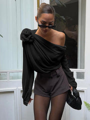 Magnolia | Asymmetrical One-Shoulder Festival Outfit Blouse