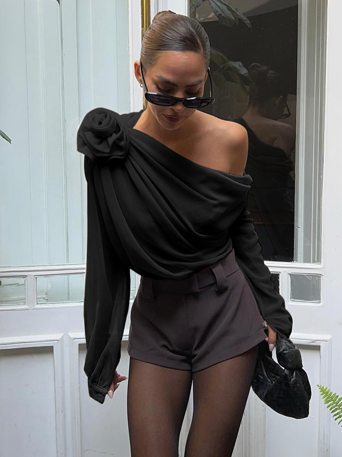 Magnolia | Asymmetrical One-Shoulder Festival Outfit Blouse