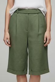 Mariana | High Waist Tailored Cuffed Shorts