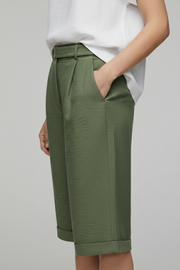 Mariana | High Waist Tailored Cuffed Shorts