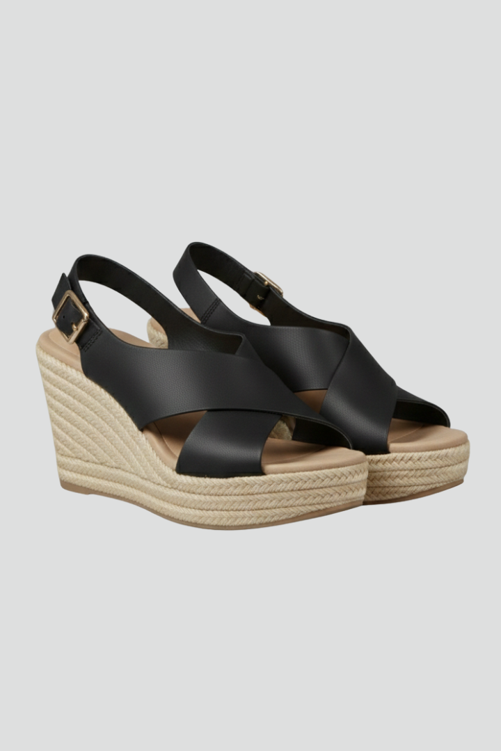 Mariella | Wedge Crossover Slingback Sandals