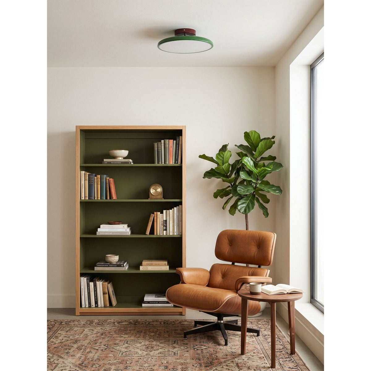 Matte Black Adjustable Ceiling Lamp with Soft Diffused Light – Ideal for Living Room or Bedroom