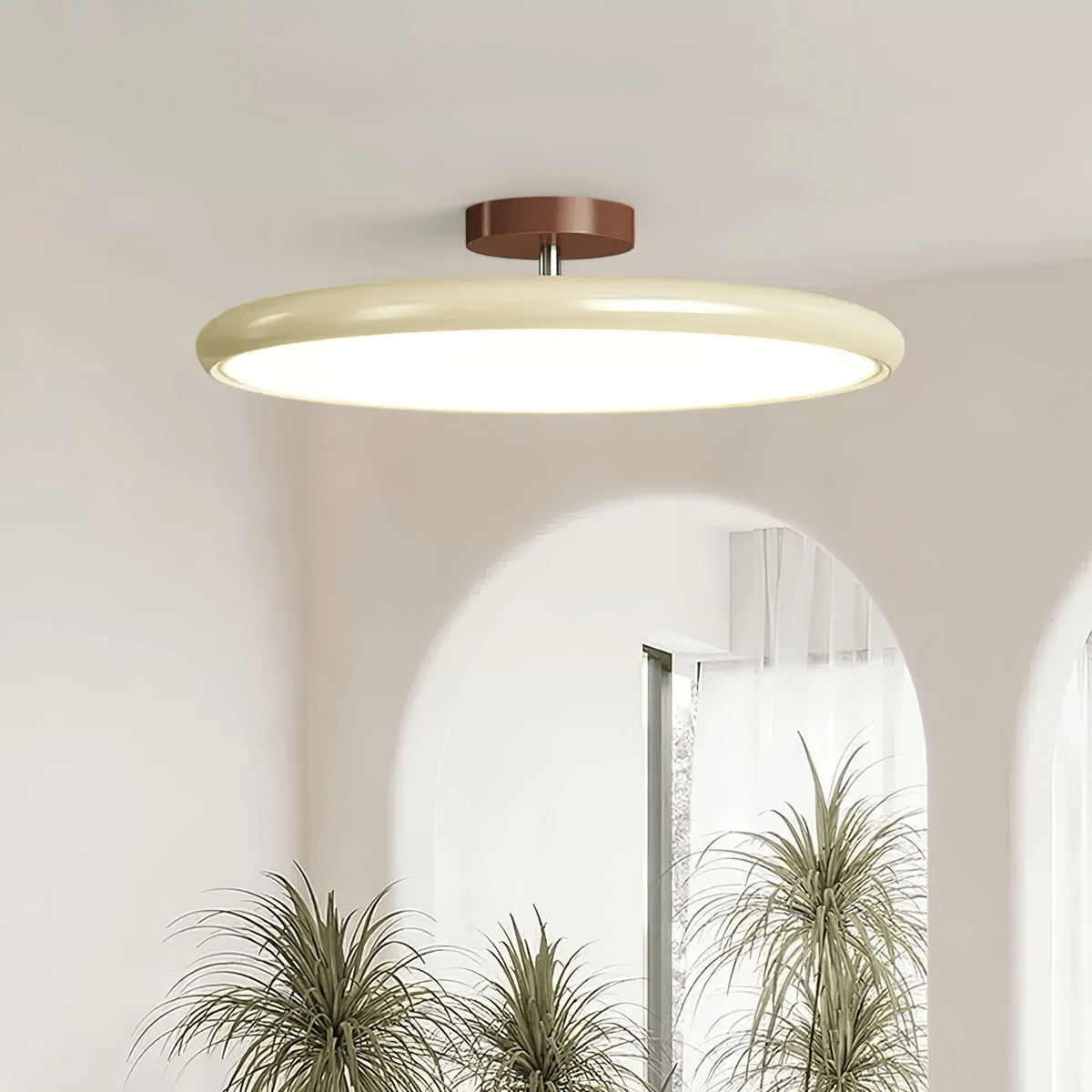 Matte Black Adjustable Ceiling Lamp with Soft Diffused Light – Ideal for Living Room or Bedroom