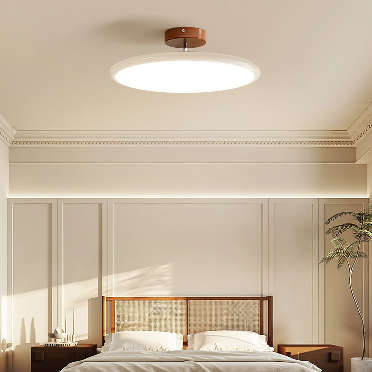 Matte Black Adjustable Ceiling Lamp with Soft Diffused Light – Ideal for Living Room or Bedroom