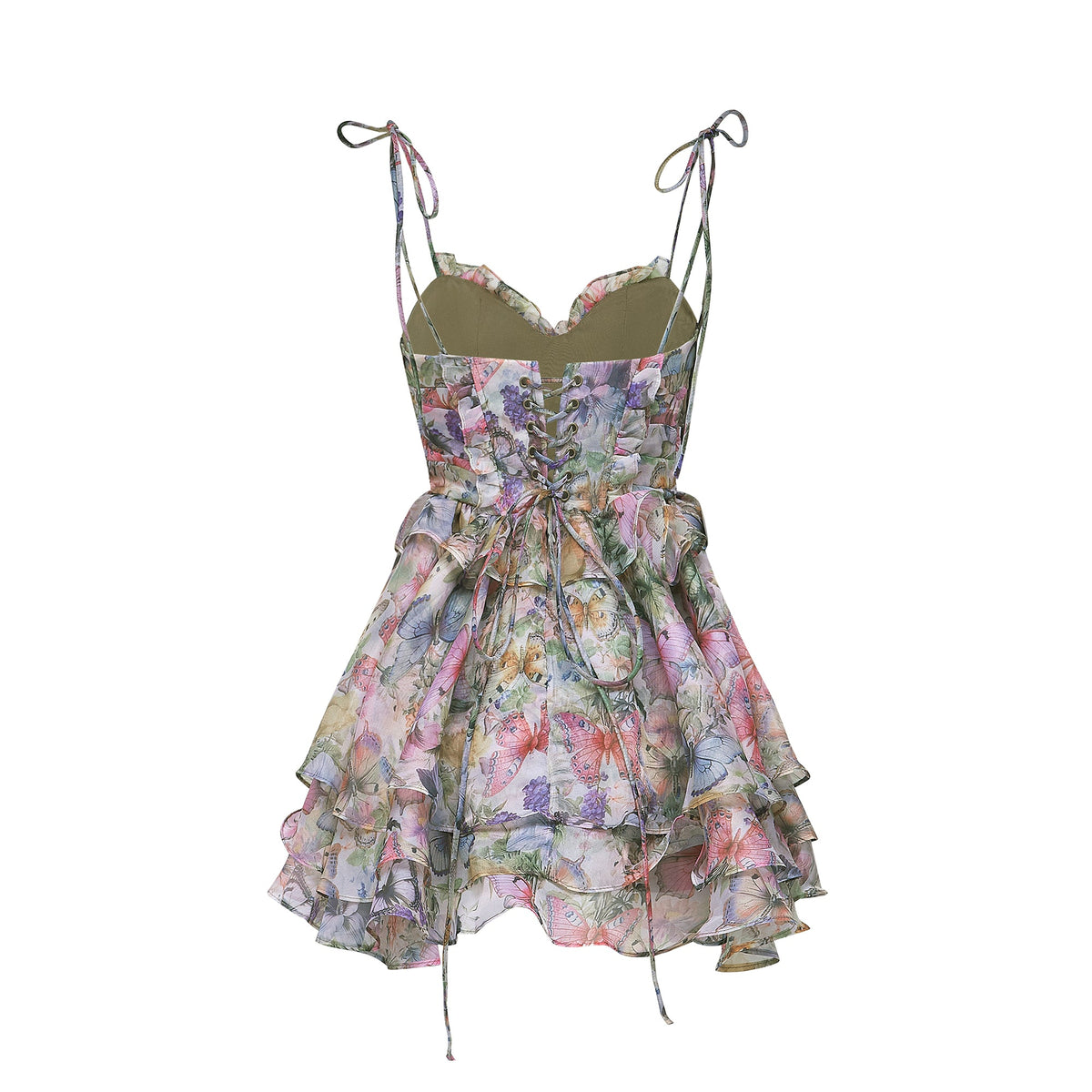 Meredith | Bustier Fit Floral Print Pleated Mini Summer Dress
