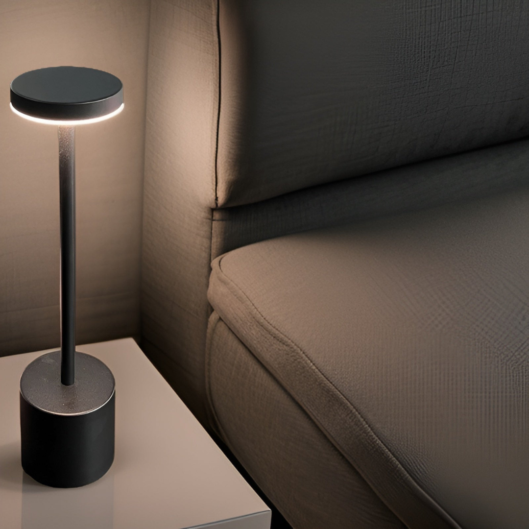 Metal Retro Table Lamp with Wireless Rechargeable Battery – Ideal for Living Room or Bedroom