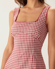 Michaela | Fitted Square Neck Ladies Day Mini Dress