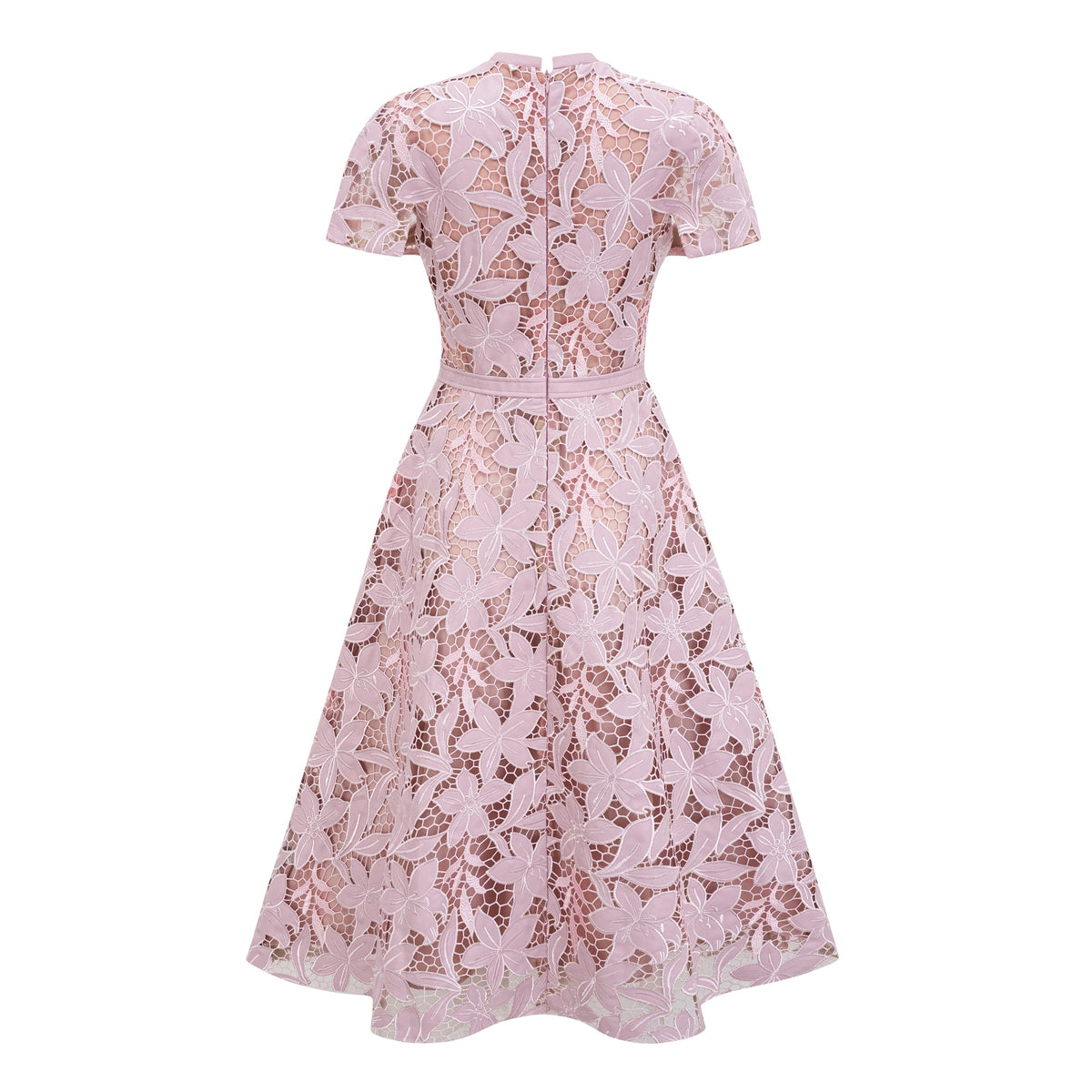 Milena | Flared Fit Guipure Lace Wedding Guest Dress