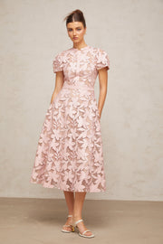 Milena | Flared Fit Guipure Lace Wedding Guest Dress