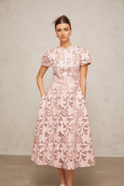 Milena | Flared Fit Guipure Lace Wedding Guest Dress