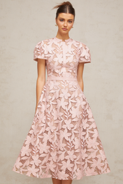 Milena | Flared Fit Guipure Lace Wedding Guest Dress